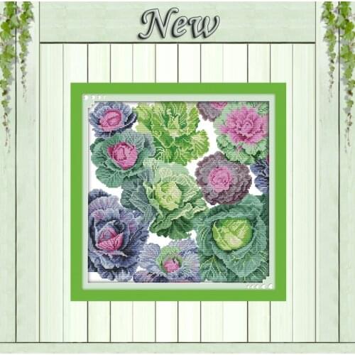Cabbage vegetable diy decor painting counted printed on canvas DMC chinese Cross Stitch kits 11CT 14CT needlework Set embroidery