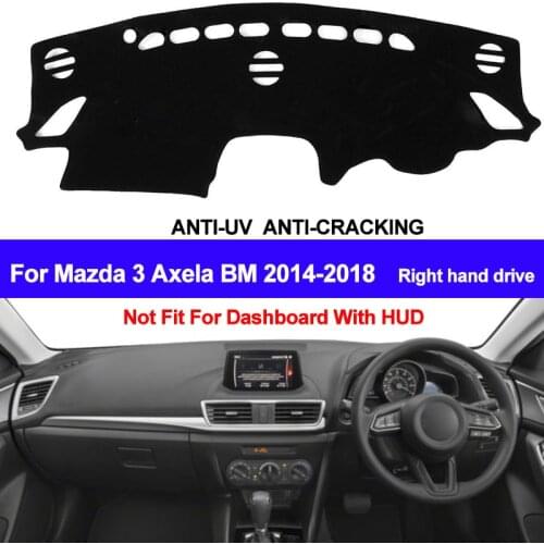TAIJS RHD Car Dashboard Cover Dash Mat For Mazda 3 Axela 2014 2015 2016 2017 2018 Auto Non-slip Sun Shade DashMat Pad Carpet