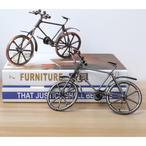 Creative Retro Vintage Bicycle Model Ornaments Zinc Alloy Nostalgic Metal Crafts Indoor Home Furnishings