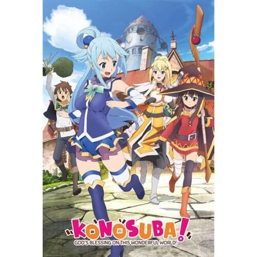 Lot style Choose Anime Manga KonoSuba Gods Blessing on This Wonderful World! Art print Silk poster Home Wall Decor