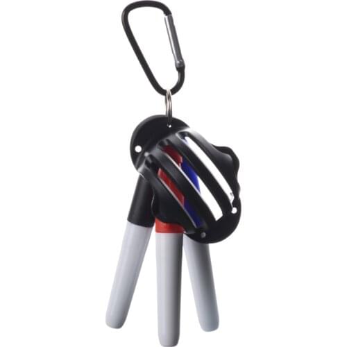 Golf Ball Triple Track 3 Line Alignment Marker Stencil Plastic Golf Ball Line Drawing Tool With Outdoor Hook