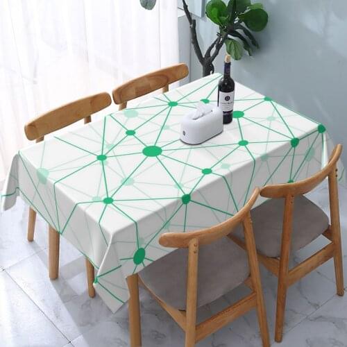 NEW Geometric Figure Waterproof Polyester Table Cloth Rectangular Household Dining Room Table Cover Coffee Table For Living Room