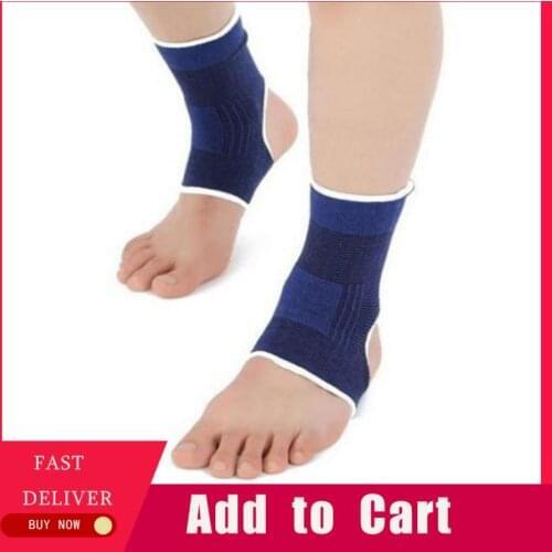 New A Pair Elastic Ankle Support Brace Compression Wrap Sleeve Bandage Sports Relief Pain Gym Fitness Foot Protective Gear