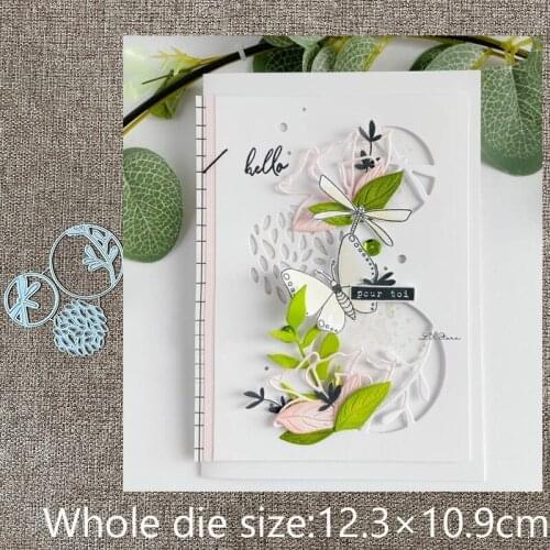 New Design Craft Metal stencil mold Cutting Dies Dragonfly leaves hole ring scrapbook die cuts Album Paper Card Craft Embossing