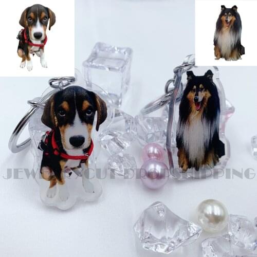 New Product Custom Acrylic Double-sided Color Printing Keychain Clear Acrylic printed keyring make your own acrylic keychaingift