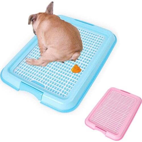Plastic Indoor Dog Toilet Tray Pet Dog Puppy Poop Litter Box Mat Cat Dog WC Toilet Training Accessories Pet Supply 48x36cm