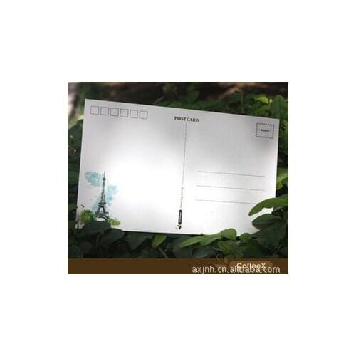 1pcs featured blank postcard, iron tower, texture, can be mailed, 24 sheets