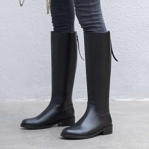 SKLFGXZY New autumn/winter women The knee boots Genuine leather Female boots European brand knight boots Party with size 34- 40