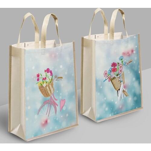 Diamond Painting Tote Bag Reusable Durable DIY Diamond Art Handbag Foldable Storage Bag Cross Stitch Embroidery Kit Art Craft