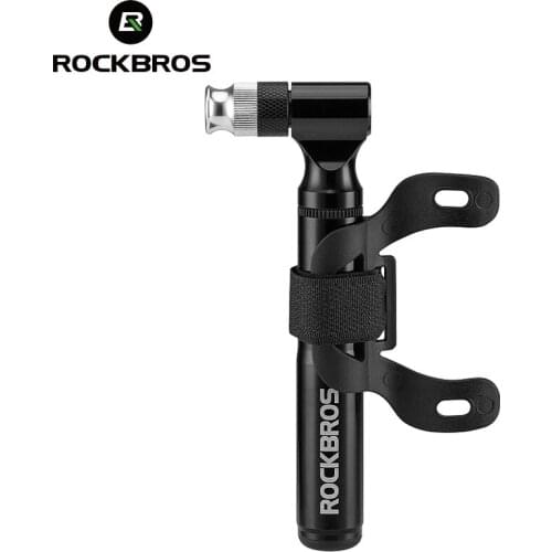 ROCKBROS Mini 130PSI Bicycle Pump Aluminum Alloy Wear-resistant Portable Drop-proof Bike Inflator for AV FV Ultralight Air Pump