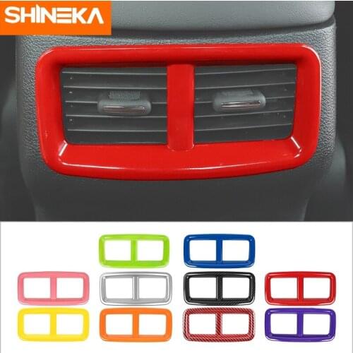 Interior Mouldings For Dodge Challenger 2015+ Car Rear Air Conditioning Vent Outlet Trim Cover Stickers For Dodge Challenger