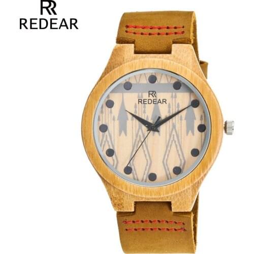 REDEAR Free shipping OEM herswatches Green Bamboo women watches Handmade Antique Wristwatch Mens As Birthday Gift