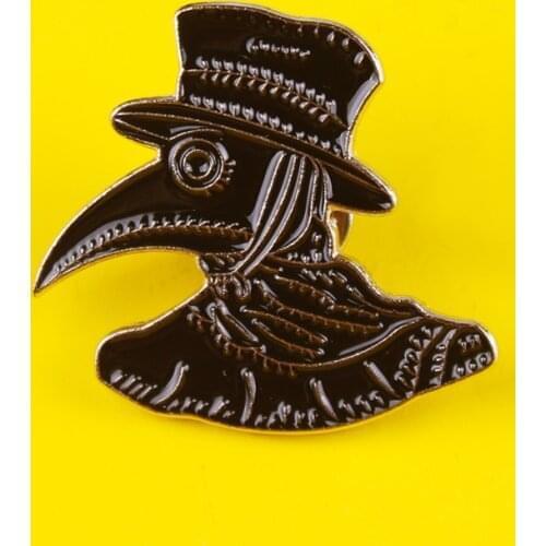 Plague Doctor Badges On Clothes Enamel Pin Beak Face Icons Badges On Backpack Pride Lapel Pin Jewelry Gift For Nurse Friends