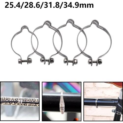 1PC Silver Stainless Steel Round Brake Line Clamp Wire Fixed Ring Cable Organization Clip Pipe Buckle 4Size Bike Parts Accessory