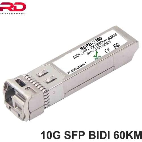 10G SFP Bidi 60KM TX/1270nm-RX1330nm 60km DOM Module, SFP BIDI Optical Transceiver LC/APC compatible for Huawei cisco HP Dell