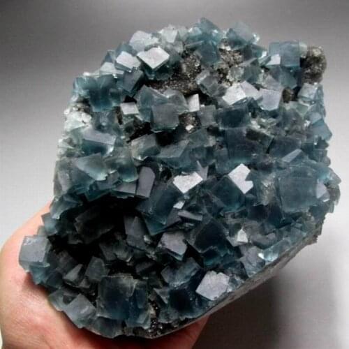 1294g Indigo Blue Fluorite Cluster - crystals and stones healing Mineral specimen Home Decor feng shui decoration