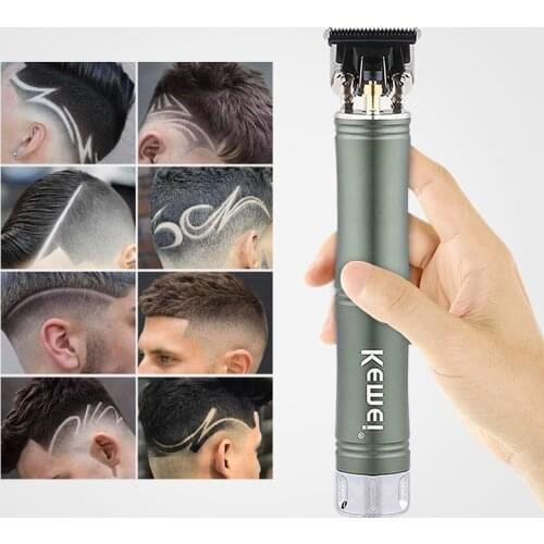 2021 USB Hair Trimmer Kemei Electric Hair Clipper Cordless Shaver Trimmer for Men Barber Cutting Machine T-Outliner Shaver F35