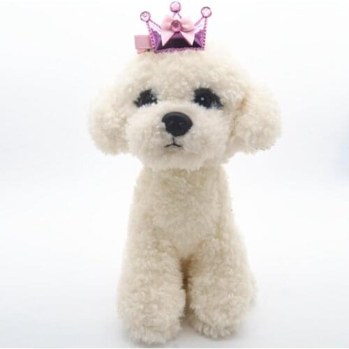 3PCS Legendog Pet Hair Clips Stylish Crown Shape Dog Hair Clips Cute Diamond Hairpin Puppy Hair Accessories Hair Grooming