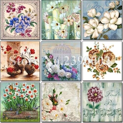 5d Diy Full Diamond Painting Cross Stitch Flowers Rhinestone Diamond Embroidery Mosaic Home Decor Mosaic Pattern Gift Christmas