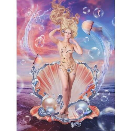 DIY Diamond Painting Cross Stitch Aphrodite Greek Goddess Mosaic 5D Needleworks Diamond Embroidery Full Square Round art L558