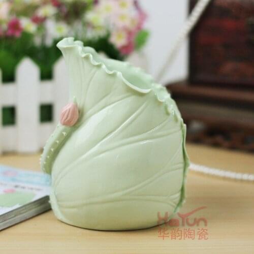 Free shipping Korea style ceramic desktop pen holder Desk Organizer