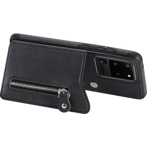 Luxury PU Leather Zipper Wallet For Samsung Galaxy S20 Ultra S10E S10 S9 S8 Plus Case Shockproof Anti-Knock Stand Protect Cover