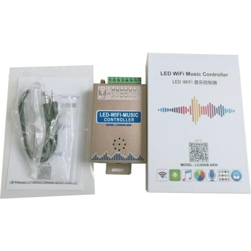 DC5-24V LC2000B Smart LED Wifi Music Controller 8-2048 Pixels Panel Screen Strip Light WS2811 WS2812B Addressable APP Control