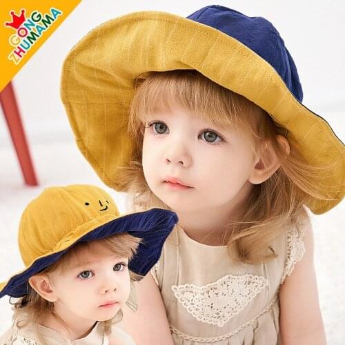 Baby Fish Man Sunhat Cotton Solid Color Baby Fish Man Sunhat New Style Baby Fish Man Sunhat