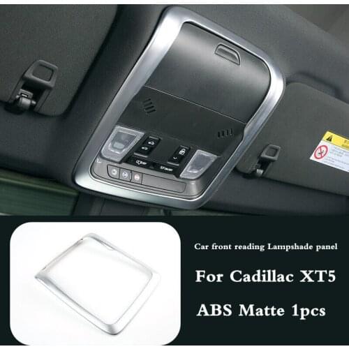 For Cadillac XT5 2016-2020 Accessories Car Front Reading Lampshade Car Interior Styling Panel Cover Trim ABS Matte 1PCS
