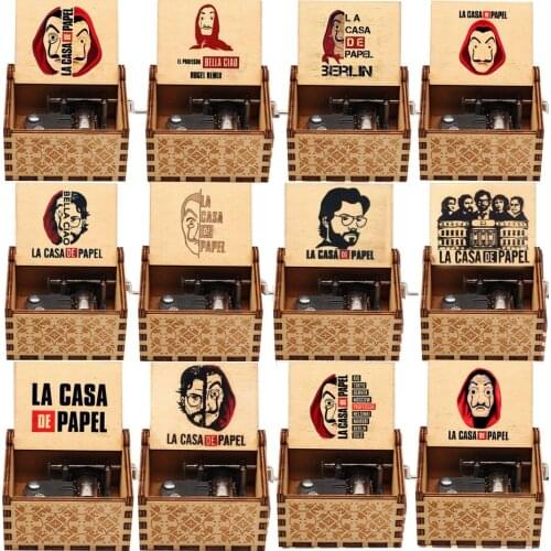 Hot Theme Song Della Ciao Hand Crank Music Box Paper House Beauty And The Beast Jurassic Park Musical For Christmas Gift