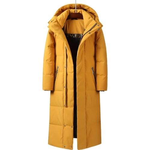 Mens Women X-Long White Duck Down Jackets 2019 New Winter Over The Knee Thicken Warm Detachable Hat Males Jackets Canada Coat