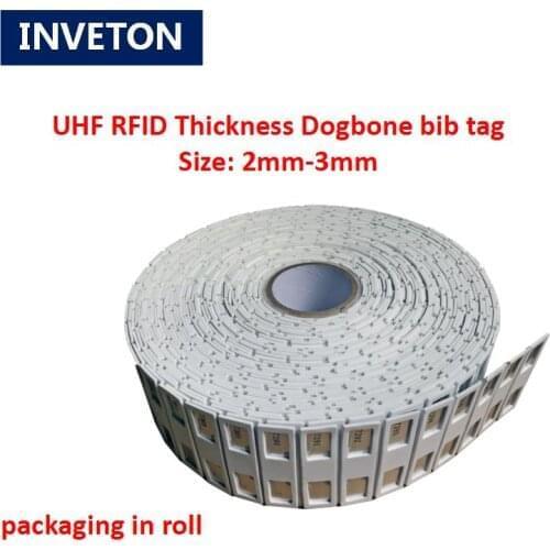 Logo custom invelion dogbone rfid tag label uhf rfid dogbone foam smartrac tag monza 4D bibtag running timing chip solutions