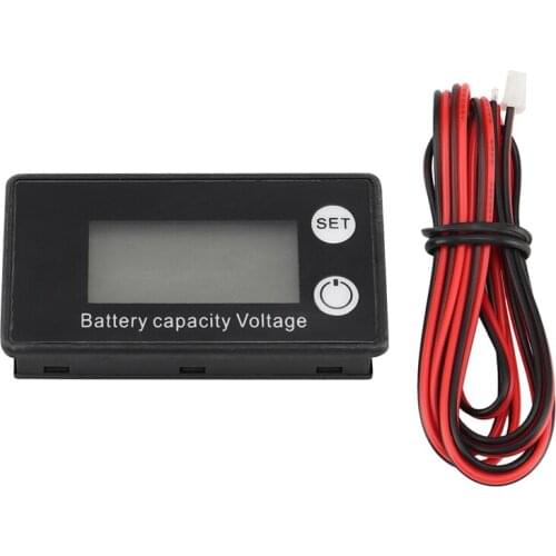 Battery Monitor, 8-100V Digital Battery Capacity Tester,Percentage Golf Cart Lithium Battery Lead Acid Battery Voltmeter