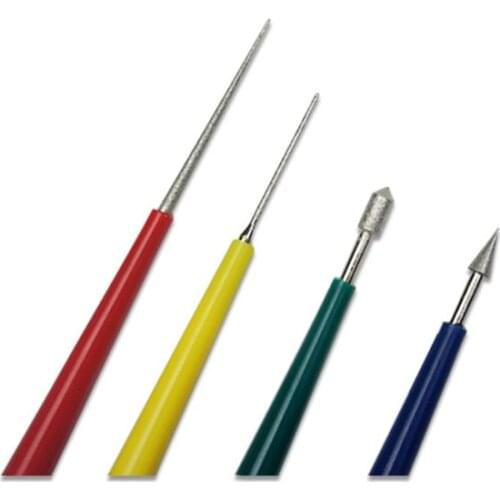 Bead Hole Enlarger Tool Set Diamond Pearl Glass Beads Reamer Jewelry Tools 4Pcs