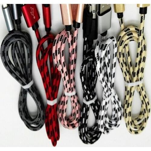 200pcs/lot New High quality 1m 3FT alluminium Alloy Fast Charger braided usb data charger cable for iPhone X XS 6 7 8