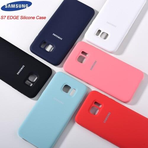 Original Samsung S7 edge Liquid Silicone Case Soft-Touch Silky Finish Protective Cover For Samsung Galaxy S7 EDGE S7edge