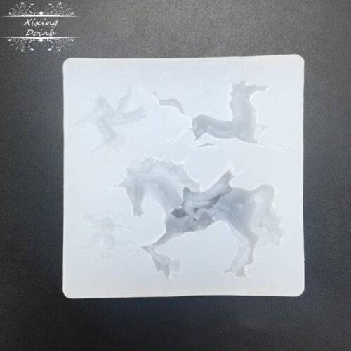 Pegasus Silicone Mold Horse Candy Chocolate Fondant Molds Sugarcraft Cake Decorating Tools Cake Soap Moulds