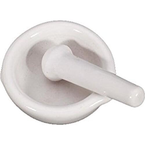 Peony Pot Simple Mills 6ML Mini Porcelain White Mortar and Pestle Mixing Grinding Bowl Set DIY Tool Kit