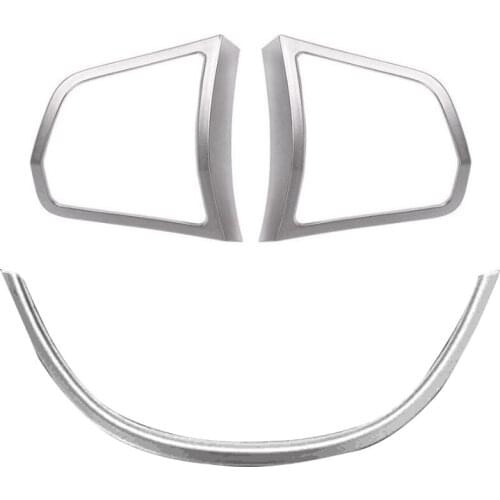 Fit for BMW F10 5 Series 525I 520I Car 2Pcs Left and Right Steering Wheel Button Cover Trim+1Pc U Type Car Styling Sticker ABS