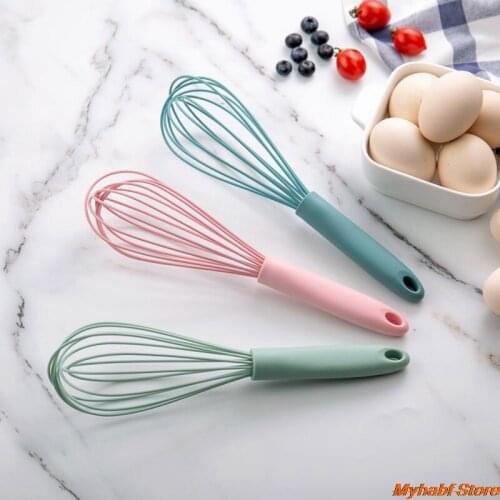 Rotary Manual Egg Beater Mixer Silicone+PP Cream Egg Whisk Baking Accessories Egg Agitator Foamer Stirrer Kitchen Cooking Tools