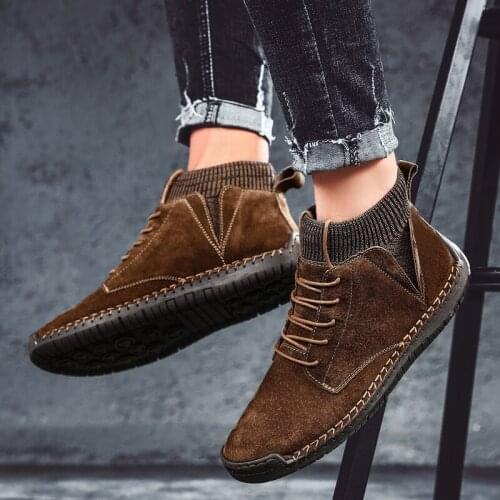 Work 2020 leisure shoes sneakers mens hombre bota Casual de black boots sneaker man for casual para botas loafers italian boot