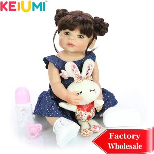 22" Realistic Reborn Boneca 55 cm Girl Full Body Silicone Vinyl Reborn Dolls Babies DIY Hairstyle For Children Birthday Gifts
