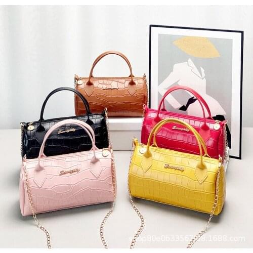 Luxury Stone Pattern Leather Crossbody Bag for Women 2021 Fashion Chain Shoulder Messenger Bags Female Handbags and Purses Girls