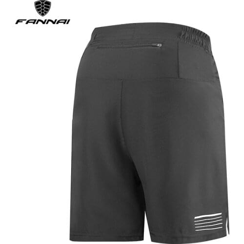 FANNAI Sport Shorts - Zipper Pockets on Back, Reflective Label, Running Shorts Quick Dry FN110D