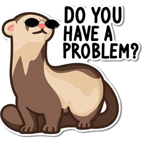 JuYouHui Exterior Accessories Decal Ferret Rodent Do You Have A Problem Car Stickers Windows Laptop Bumper Decals