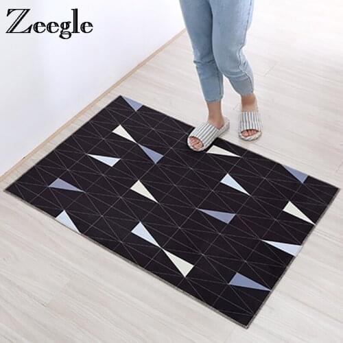 Zeegle Geometric Floor Mat Home Entrance Doormat Outdoor Rugs Non-slip Mats Bedroom Bedside Rugs Carpet For Children Foot Mat