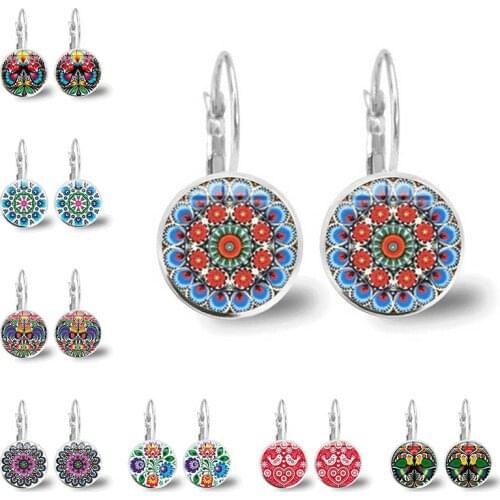 Polish Folk Art Pattern Earrings Fashion Jewelry Modern Paper-Cut Element Floral Earrings Girl