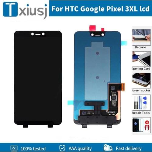 AMOLED For HTC Google Pixel 3XL Display LCD Digitizer Touch Screen For HTC Google Pixel 3 XL LCD Display Google Pixel3XL