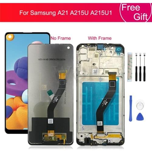 For Samsung Galaxy A215 display LCD touch screen digitizer Assembly With Frame for Samsung A21 A215U lcd replacement Repair Part
