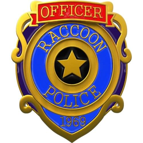 X-COSTUME Biohazard Remark JillBadge S.T.A.R.S Badge Shield Prop Cosplay Accessories Fans Collection Zinc Alloy Golden